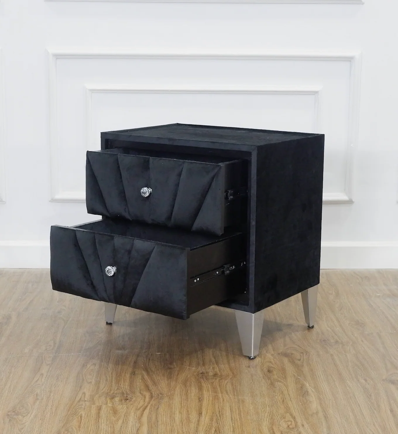 Carissa Bedside Table - Black - Image 3