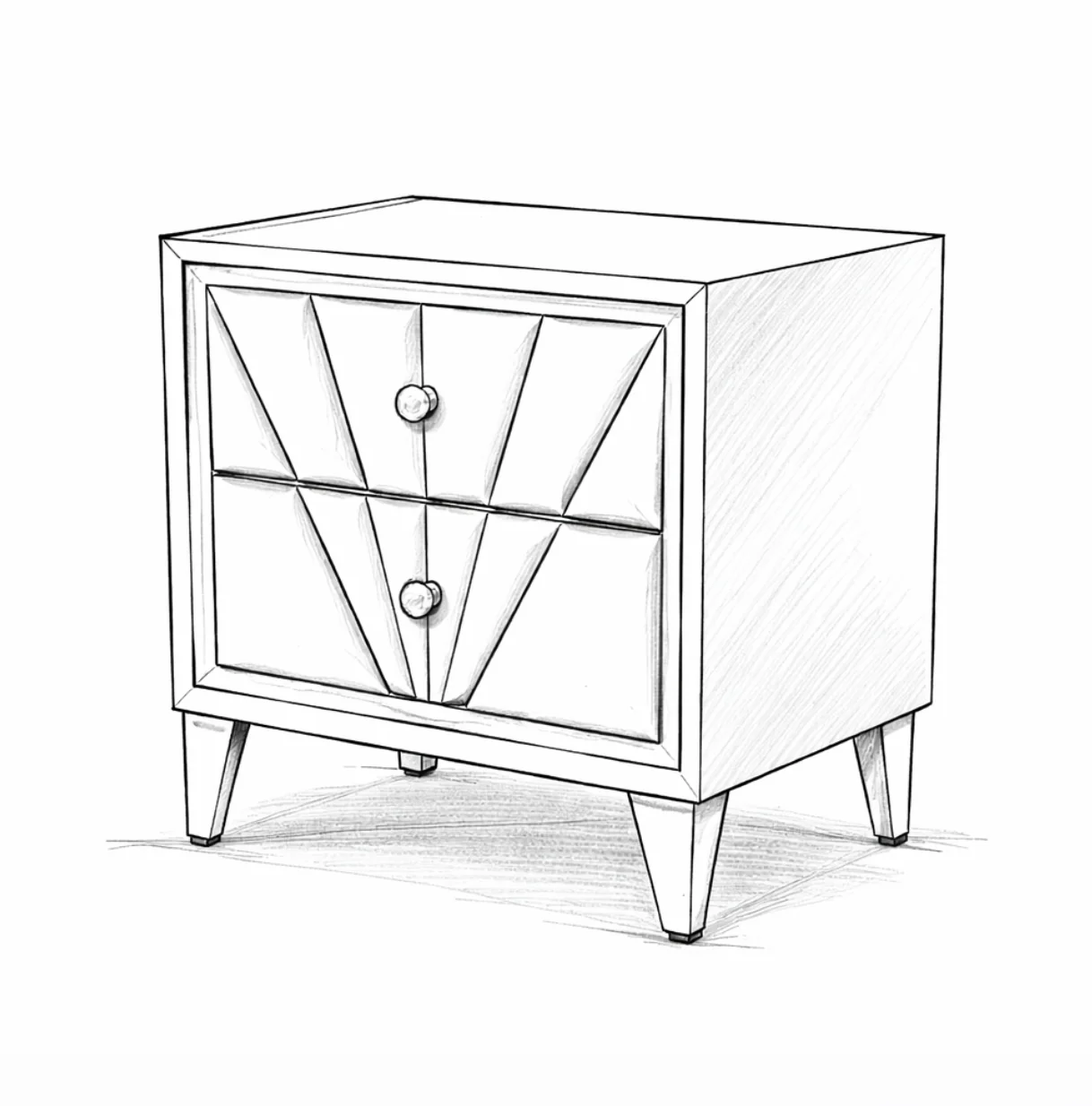 Carissa Bedside Table - Black - Image 6
