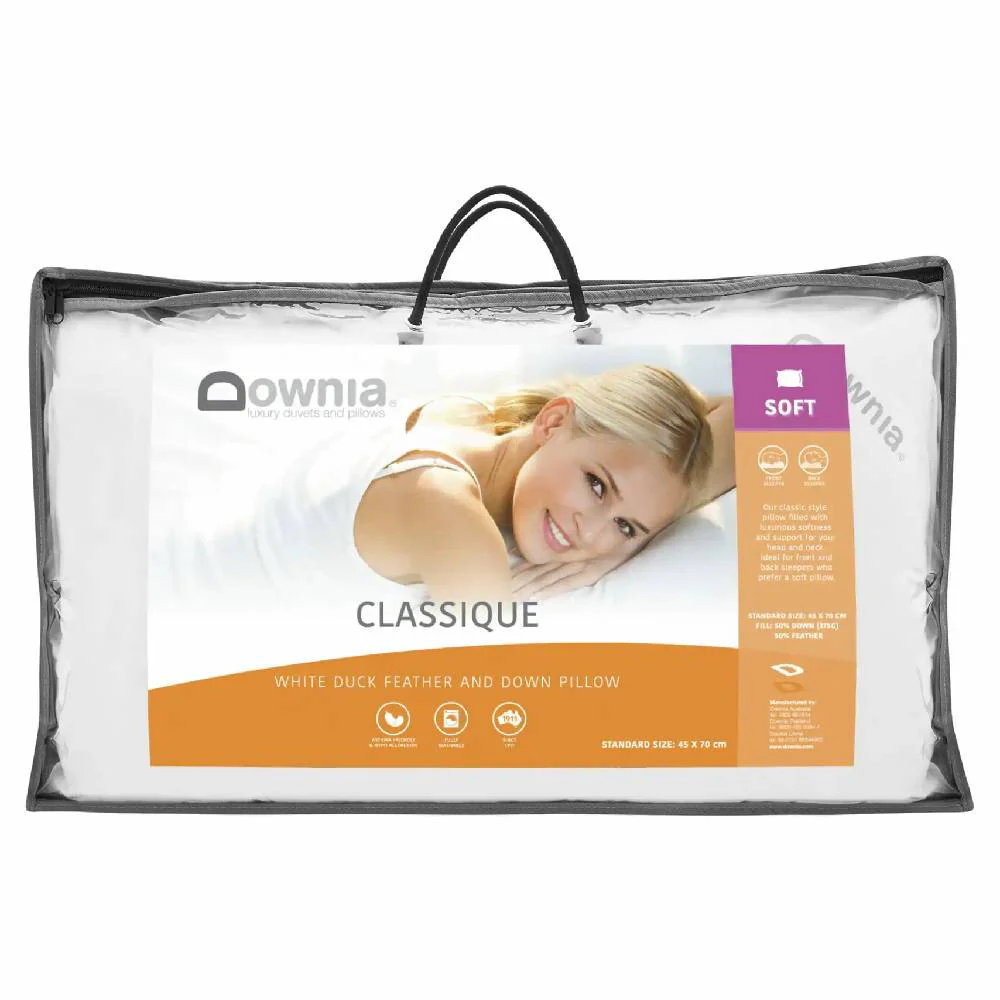 Classique White Duck Down & Feather Pillow