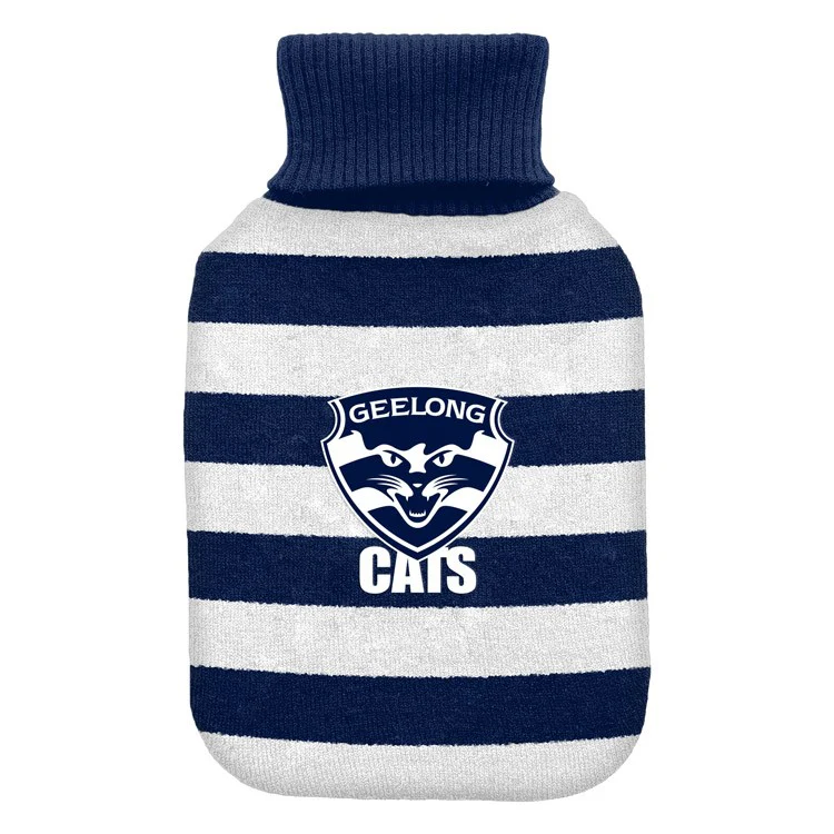 Geelong Cats Hot Water Bottle Cover with 1.8ltr Hot Water Bottle
