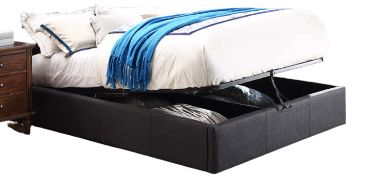 Mercedes Metal Trim Upholstered Bed with Storage Option - Image 3