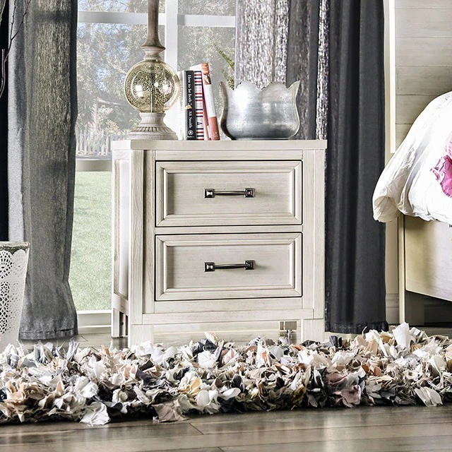 Tywyn Bedside Table - Antique White