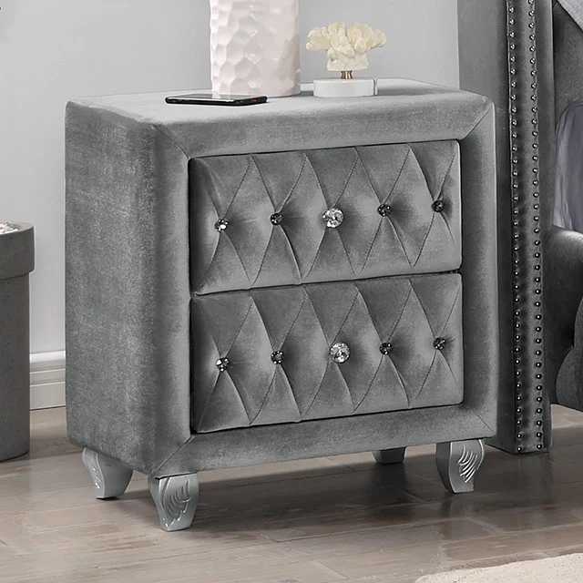 Zohar Bedside Table - Grey